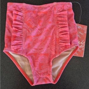 Kortni Jeane Girls High Waisted Ruffle Bikini Bottoms 18- 24 months